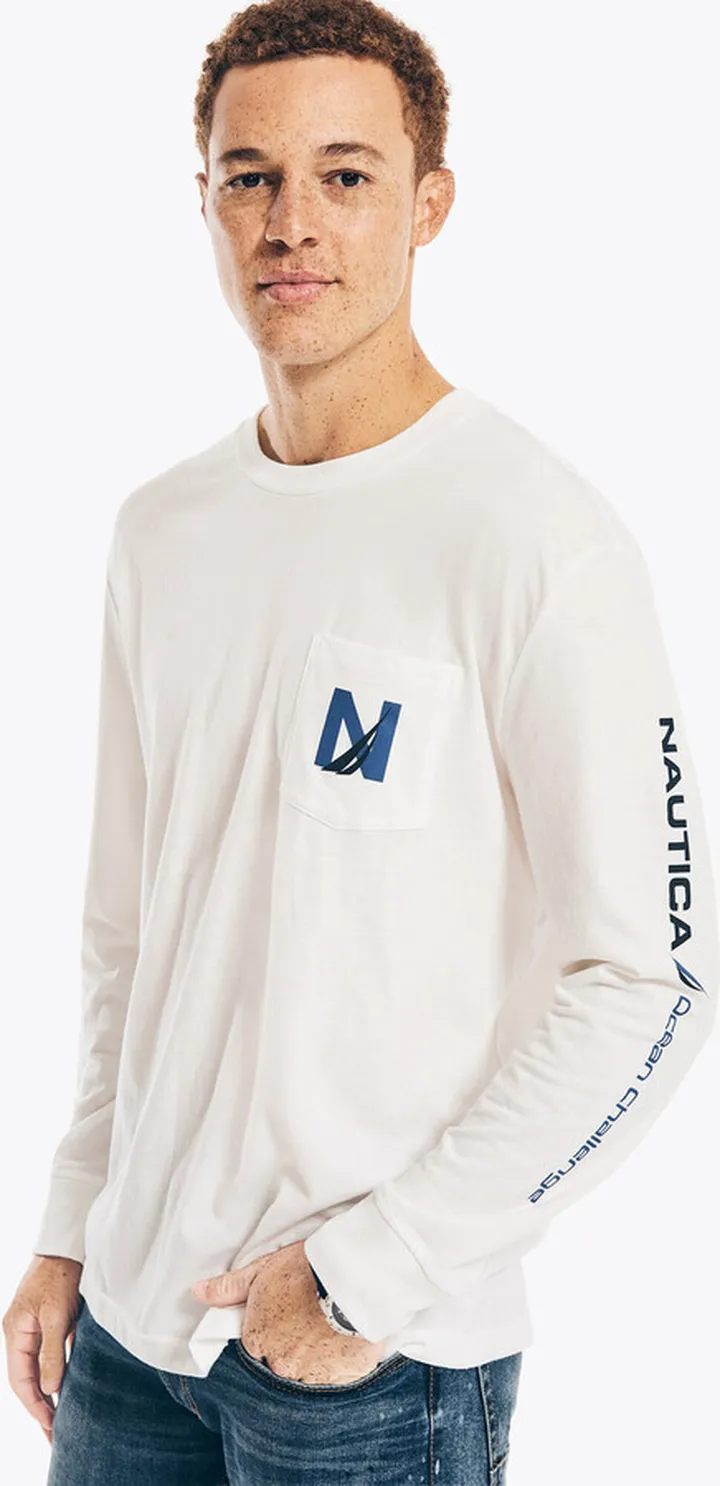 Sustainably Crafted Graphic Long-Sleeve T-Shirt