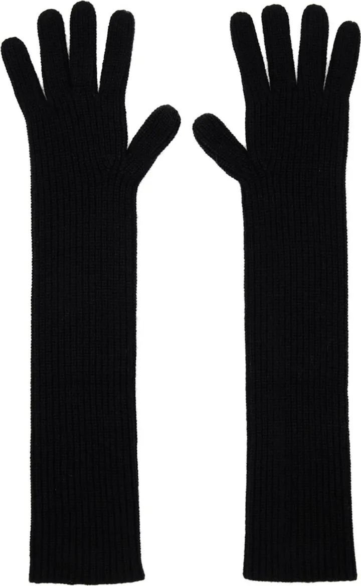 Loulou Studio Black Milos Gloves