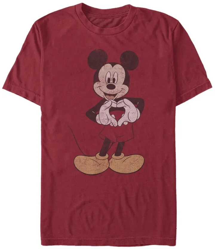 Fifth Sun Men's Vintage-Like Mickey Short Sleeve Crew T-shirt
