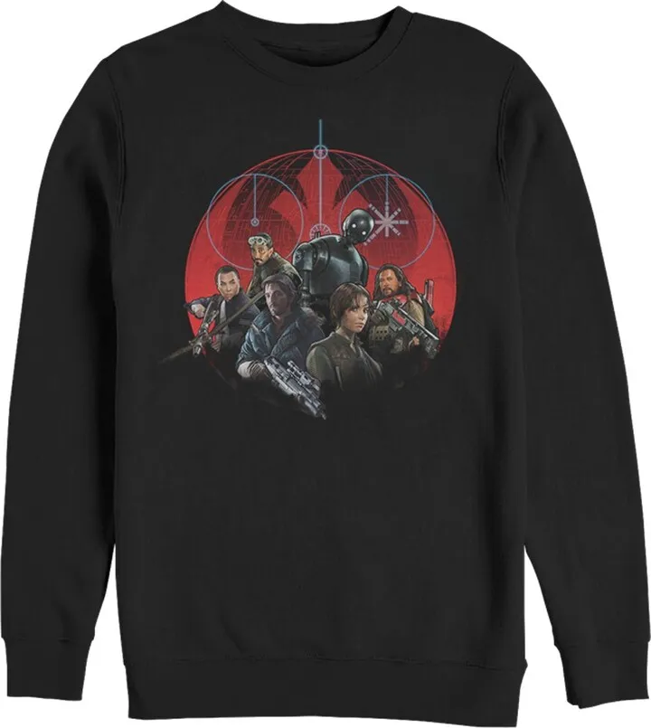 Men's Star Wars Rogue One Rebel Spy Group Shot Sweatshirt - Black - Large