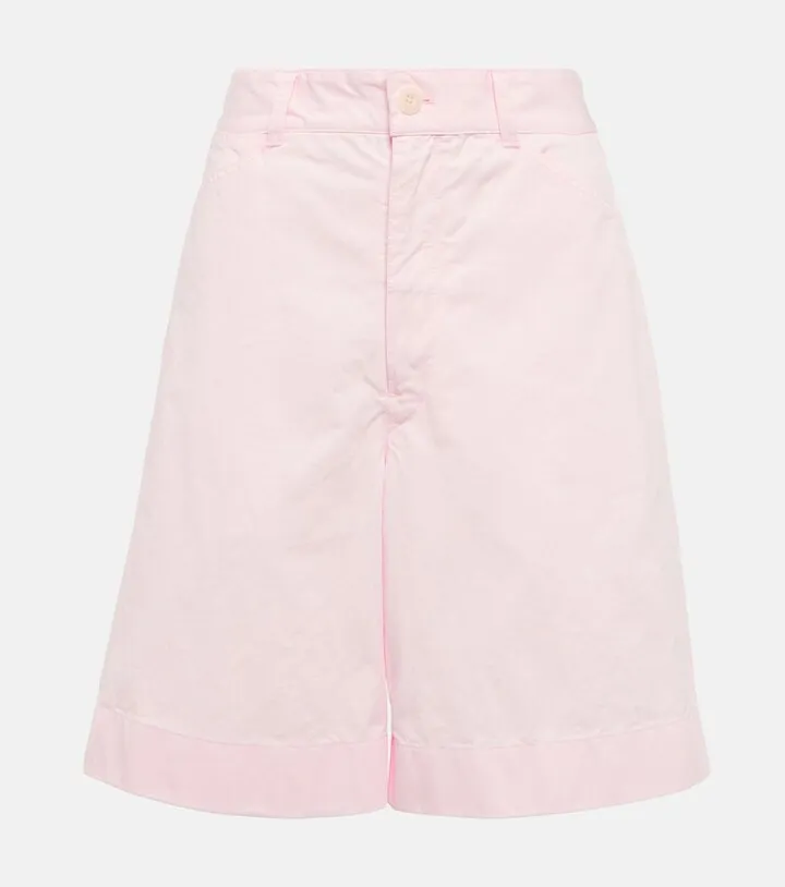 High-rise denim shorts