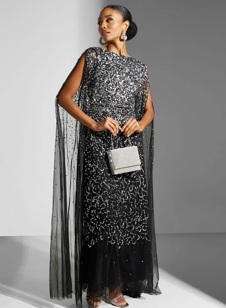 Cape Sleeve Dress