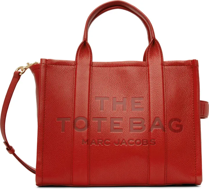 Marc Jacobs Red 'The Leather Medium Tote Bag' Tote