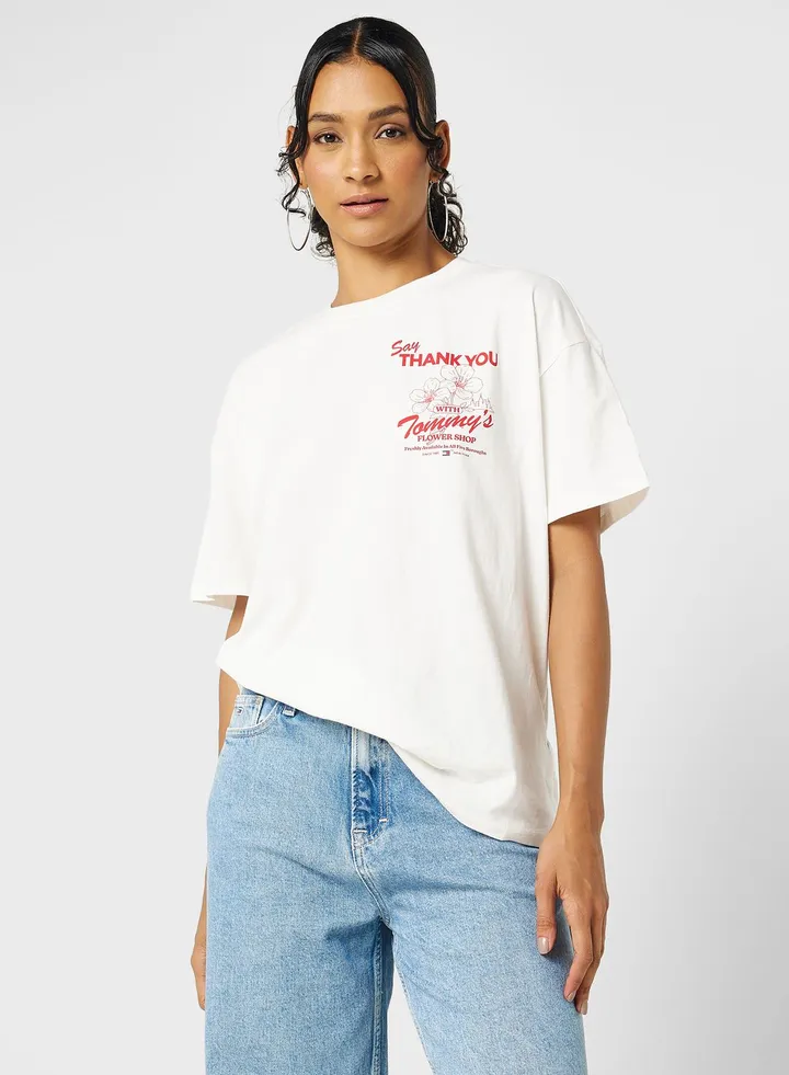 Crew Neck Graphic T-Shirt