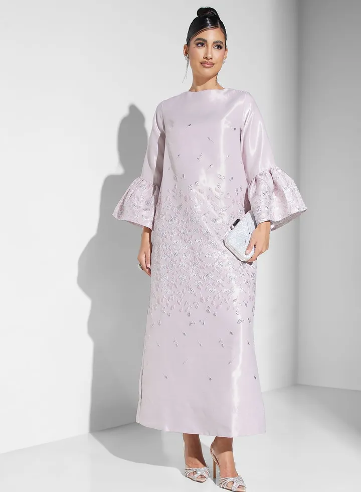 Embroidered Jacquard Kaftan