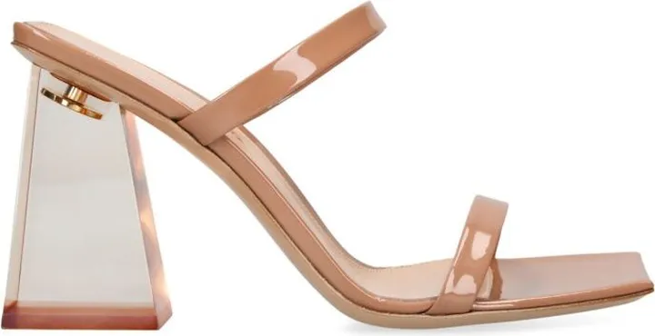 Gianvito Rossi Leather Lucite Mules 85
