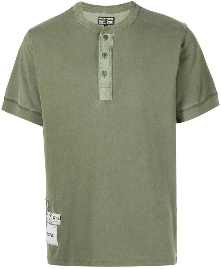 button-up cotton T-shirt