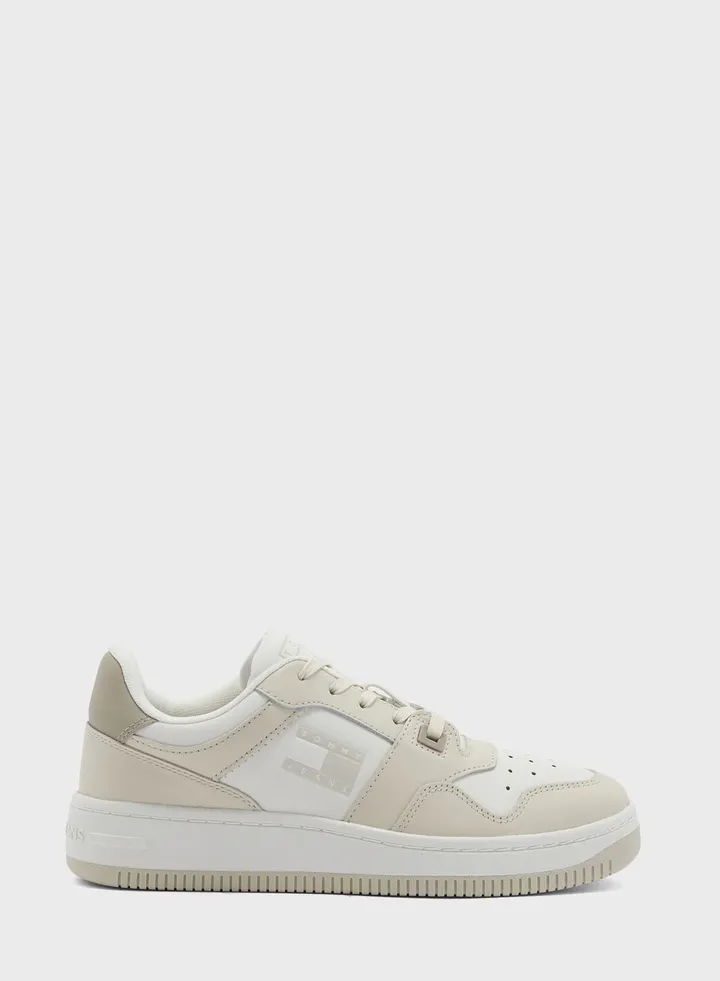 Retro Basket Tonal Logo Low Top Sneakers