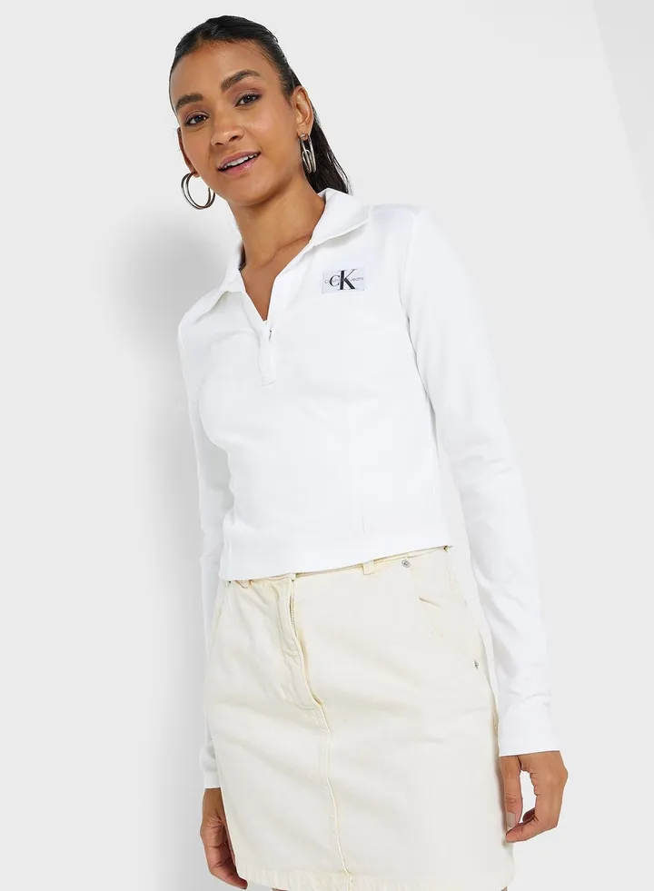 Polo Collar Logo Top
