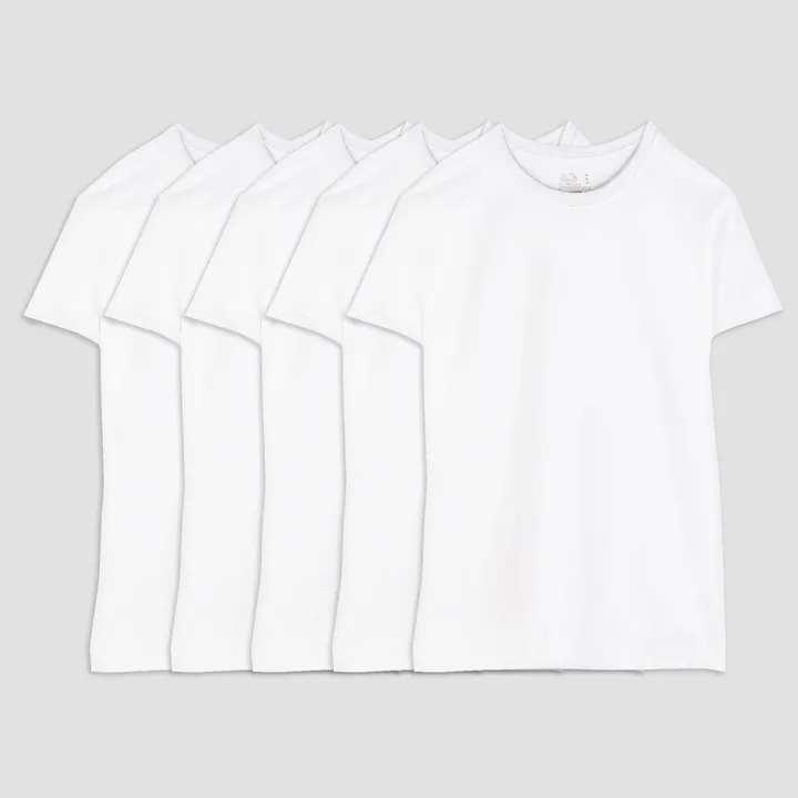 Fruit of the Loom Men's 5pk Coolzone Crew-Neck T-Shirt - White L