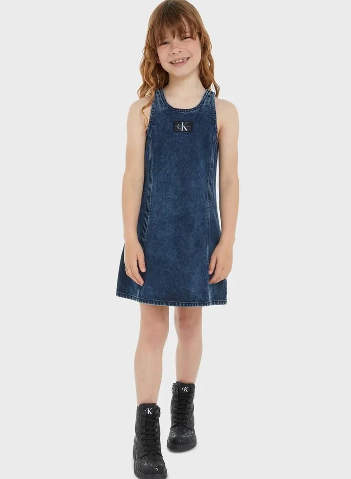 Kids Logo Denim Dress