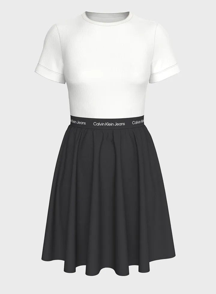 Tie Detail Flare Dress