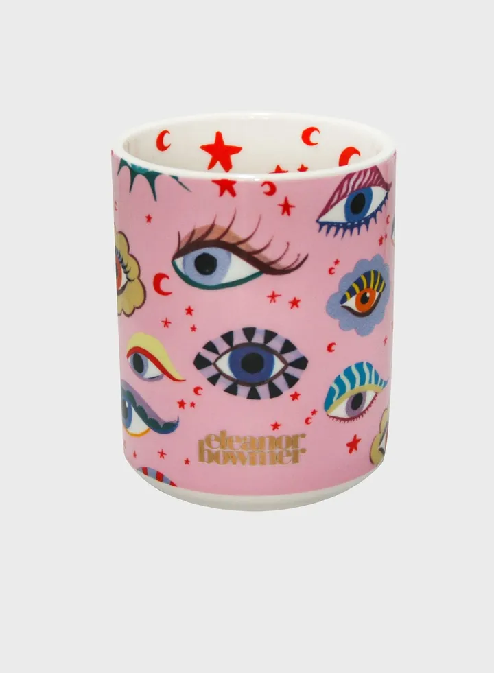 Eye Print Ceramic Pen Pot