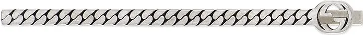 Interlocking G Semi Shiny Sterling Silver Tiebar