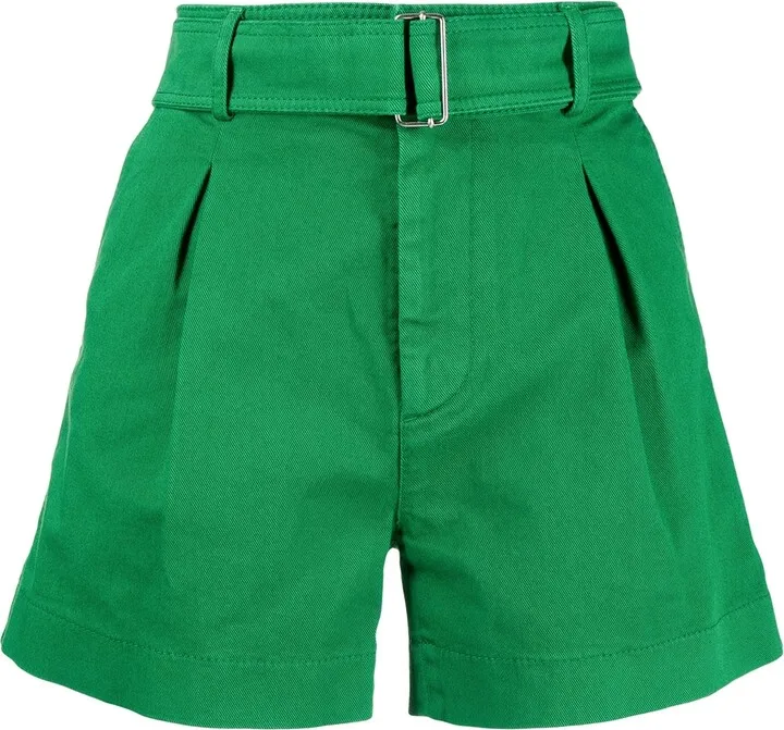 Belted Cotton Shorts