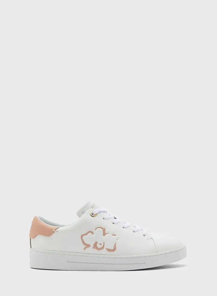 Tarliah Magnolia Flower Placement Cupsole Trainers