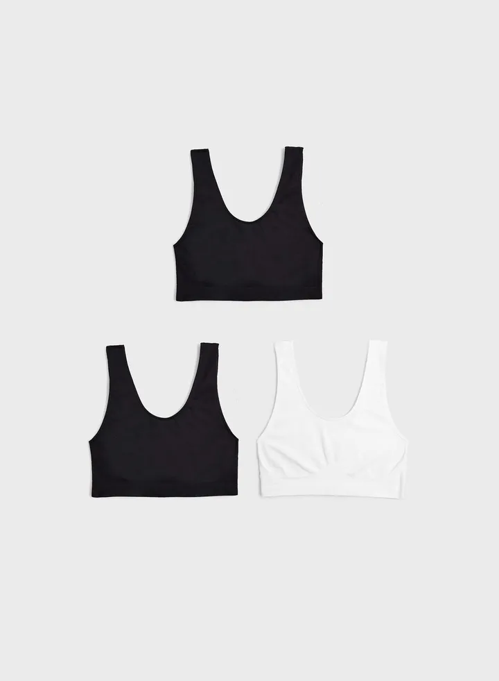 3 Pack Knitted T-Shirt Bra
