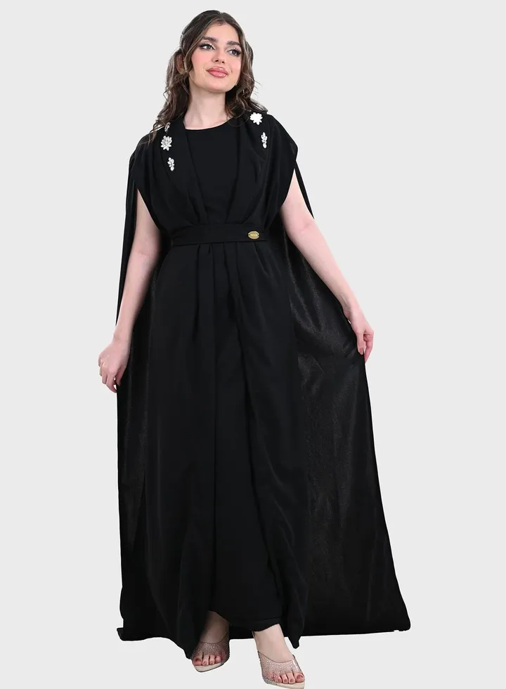 Emballished Split Sleeve Dress