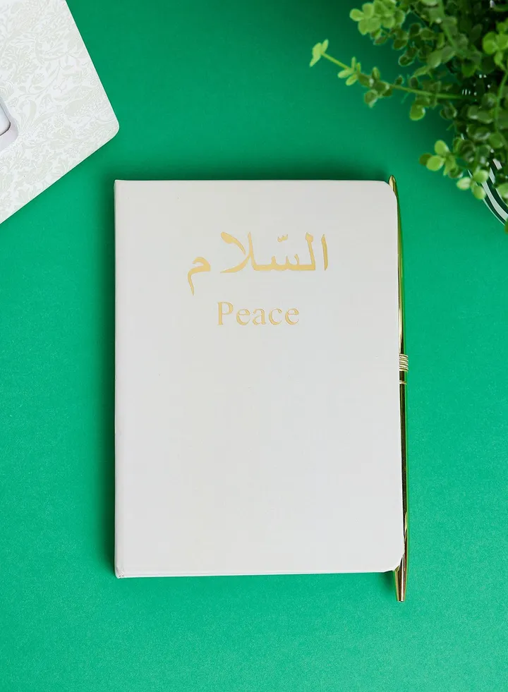 A6 Hardcover Notebook With Metallic Pen