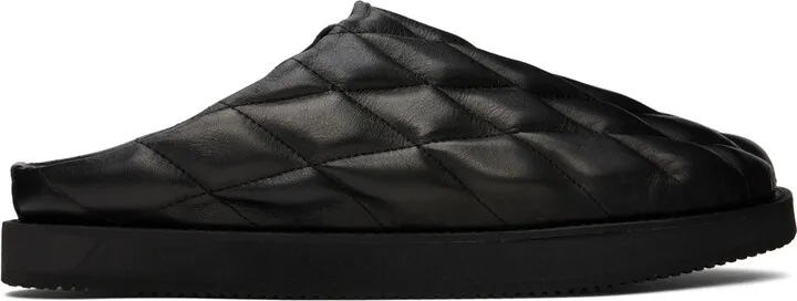 Y's Black Quilted Slippers