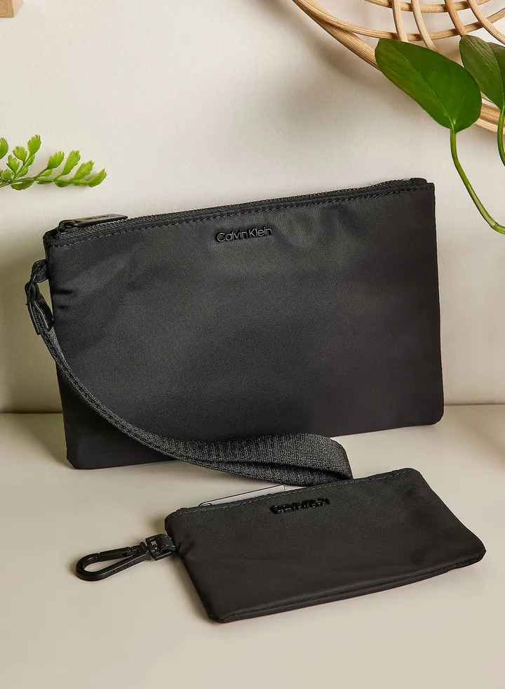 Faded Zipped Pouch Set