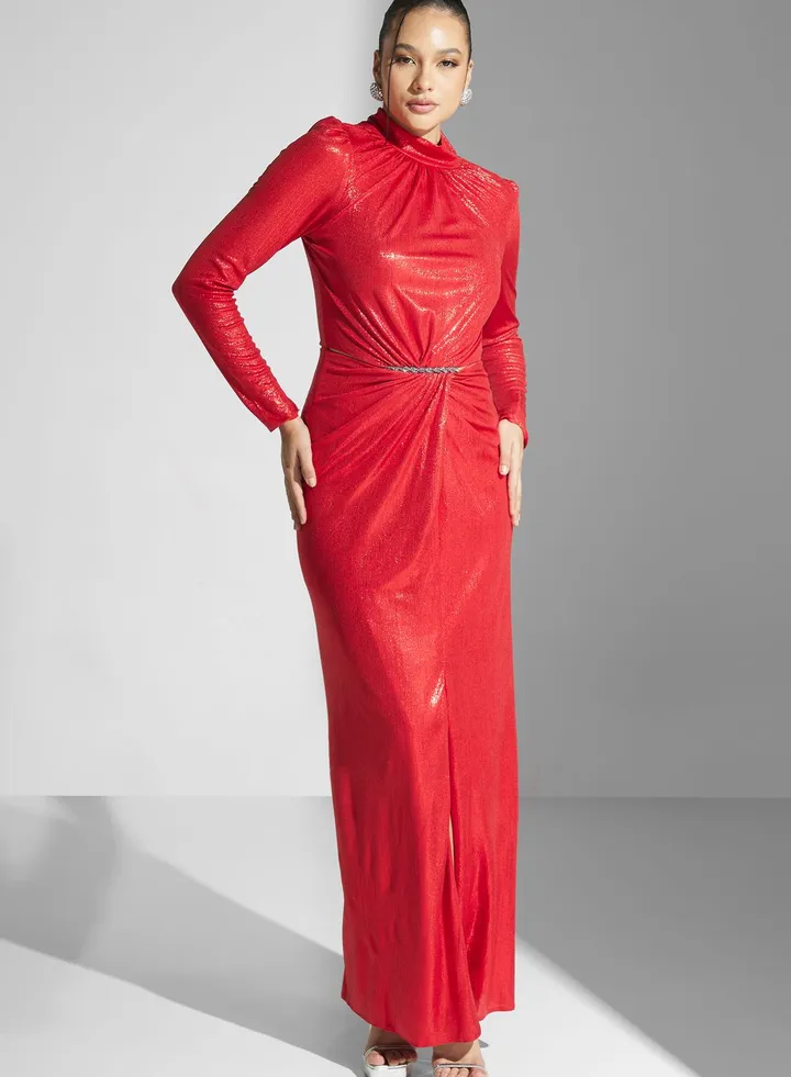 Ruched Detail Gown