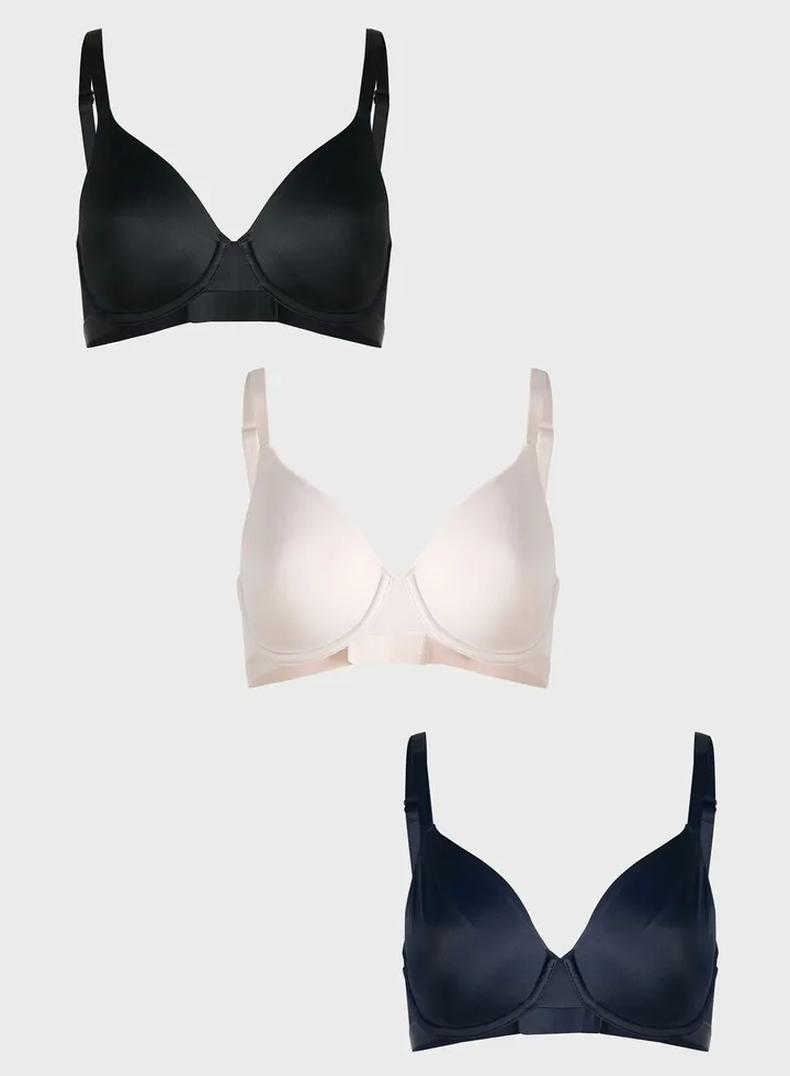 3 Pack Wired Full Cup Bra