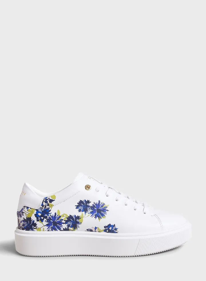 Lornika Floral Print Inflated Sole Sneakers