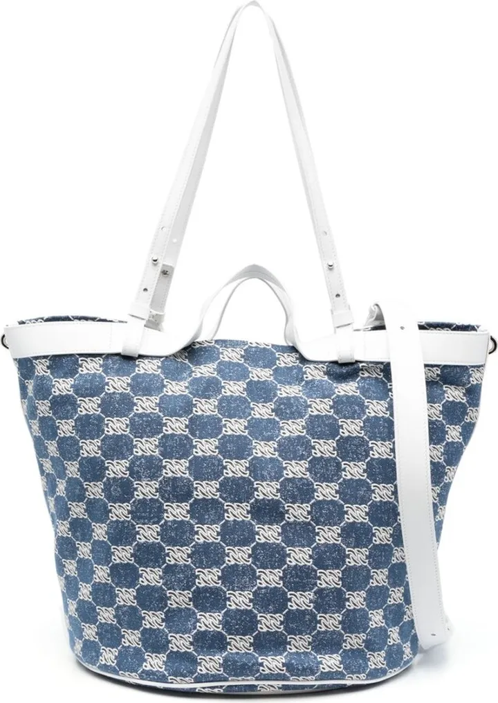 Mono Chain denim tote bag