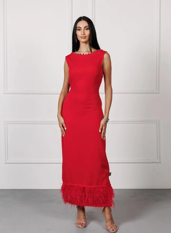 Fringe Hem Knitted Dress