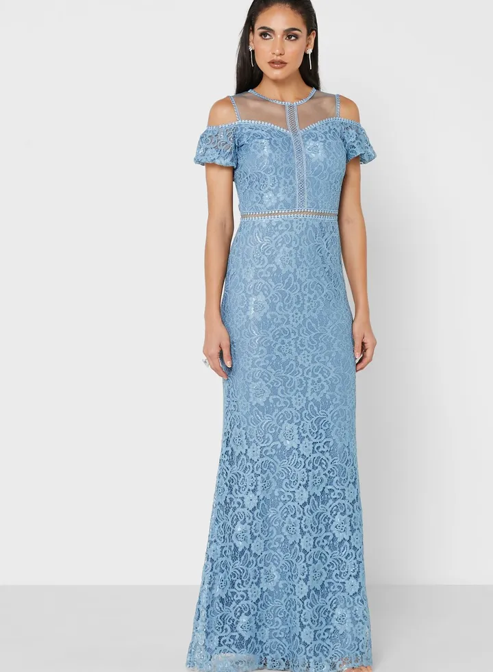 Farah Hassan Lace Detail Dress