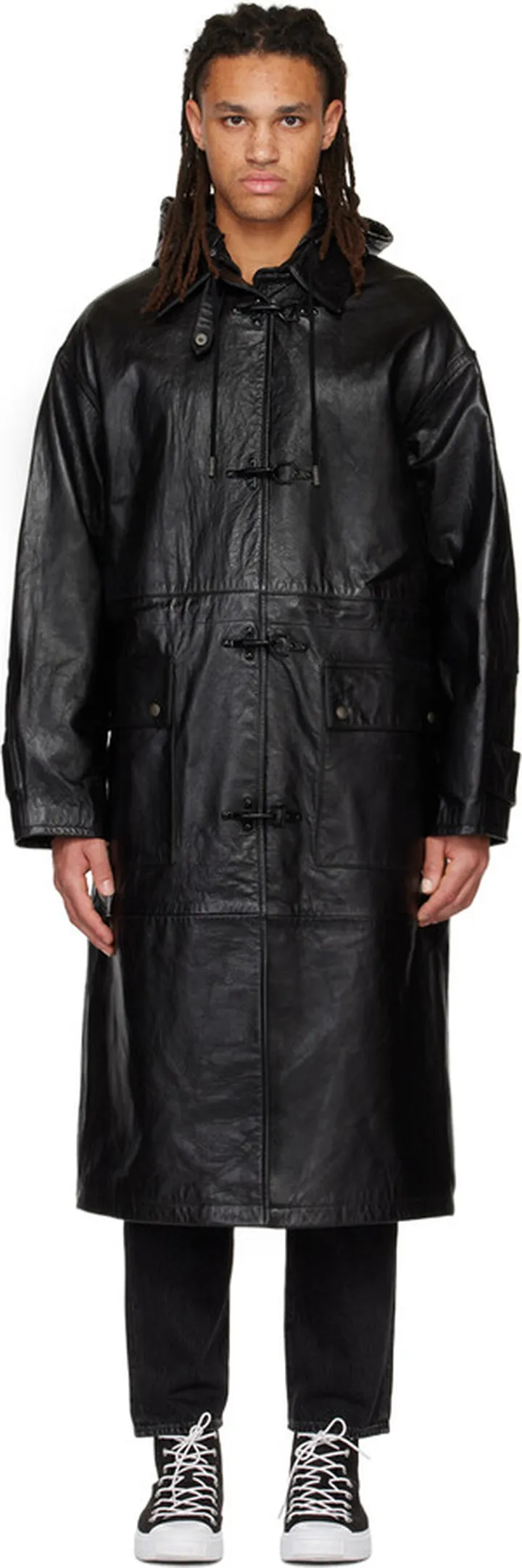 Acne Studios Black Lesly Leather Jacket
