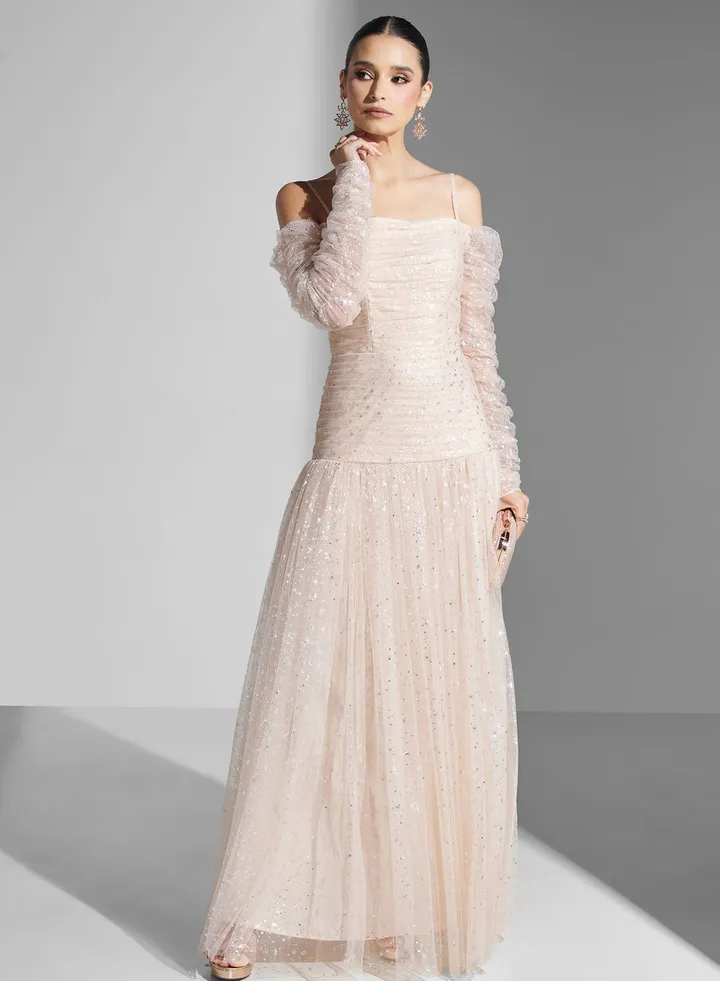 Off Shoulder Ruched Dress