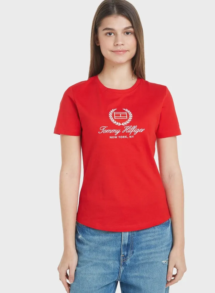 Crew Neck Graphic T-Shirt