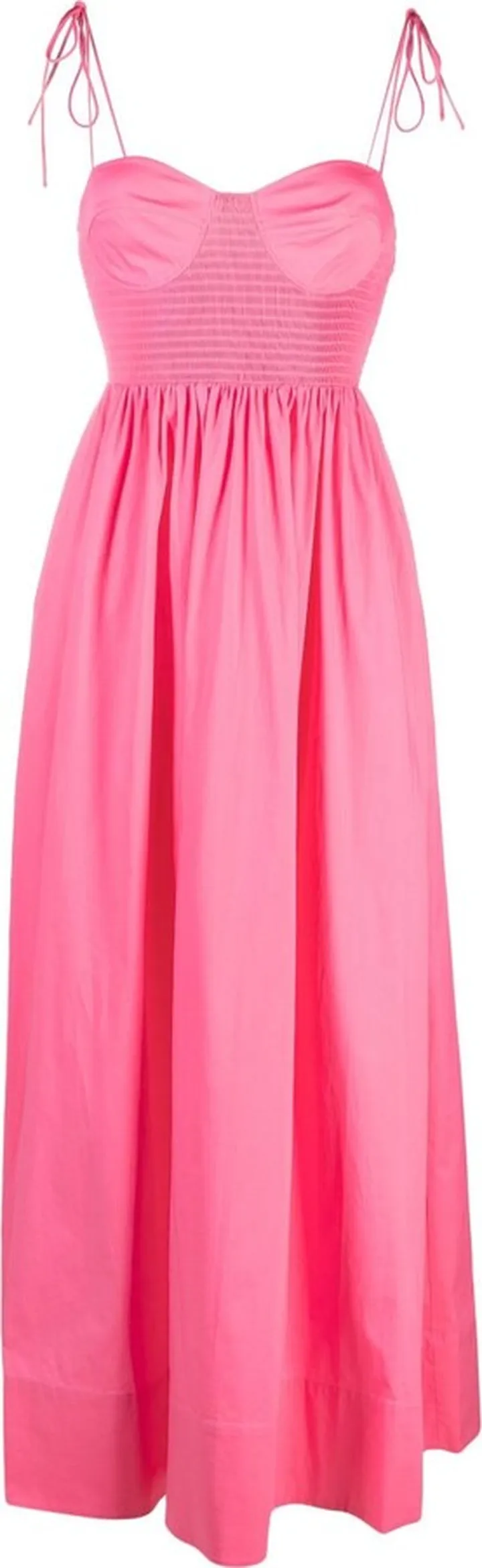 Pink Landry Cotton Poplin Midi Dress