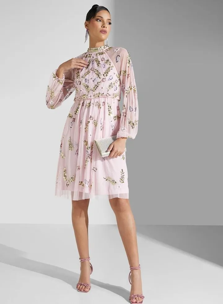 Floral Embellished Dress