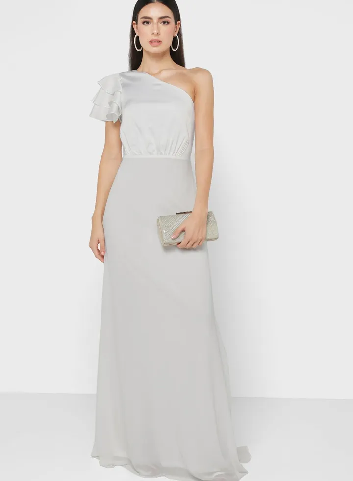 One Shoulder Tiered Dress