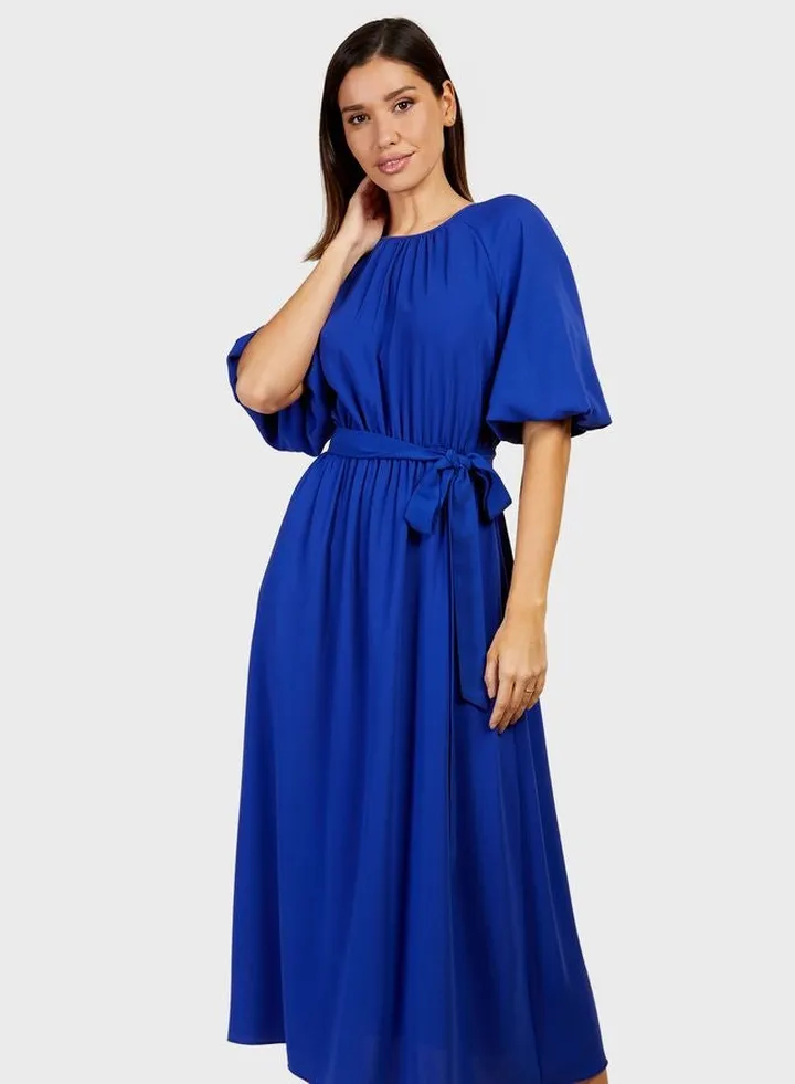 Cape Sleeve Tiered Dress