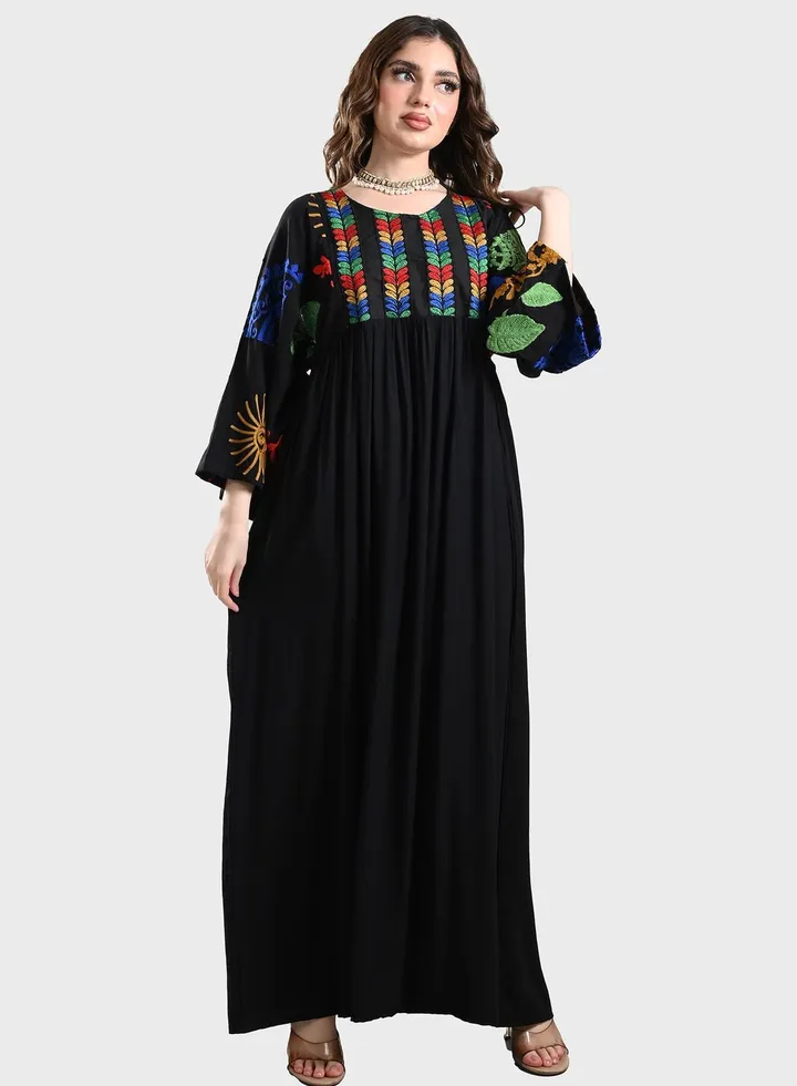 Printed Tiered Jalabiya