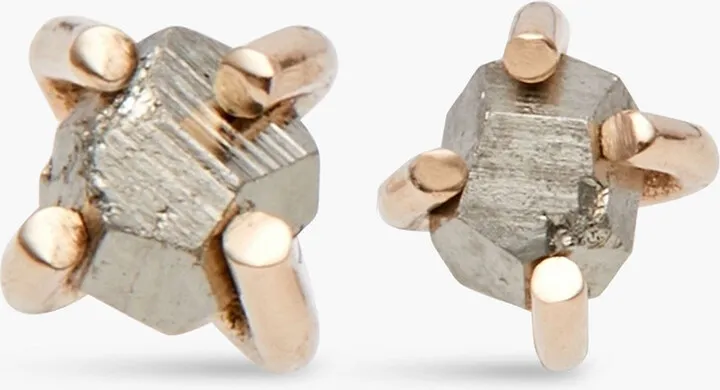 14-Karat Gold Pyrite Earrings