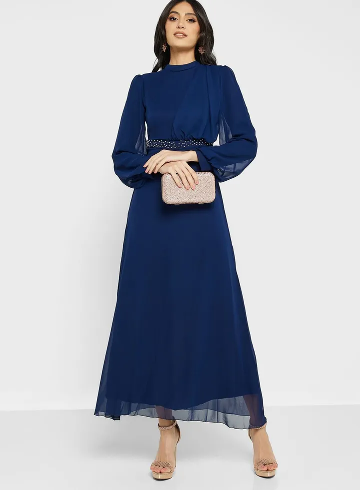 Embellished Waist Detail Dress