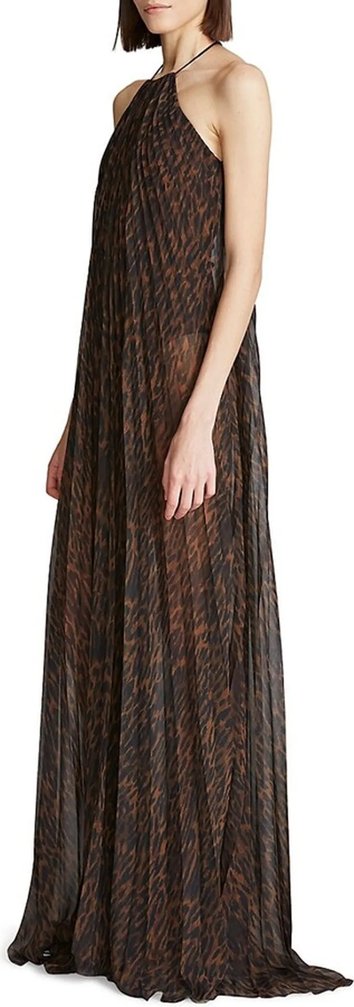 Mariana Pleated Halter Gown