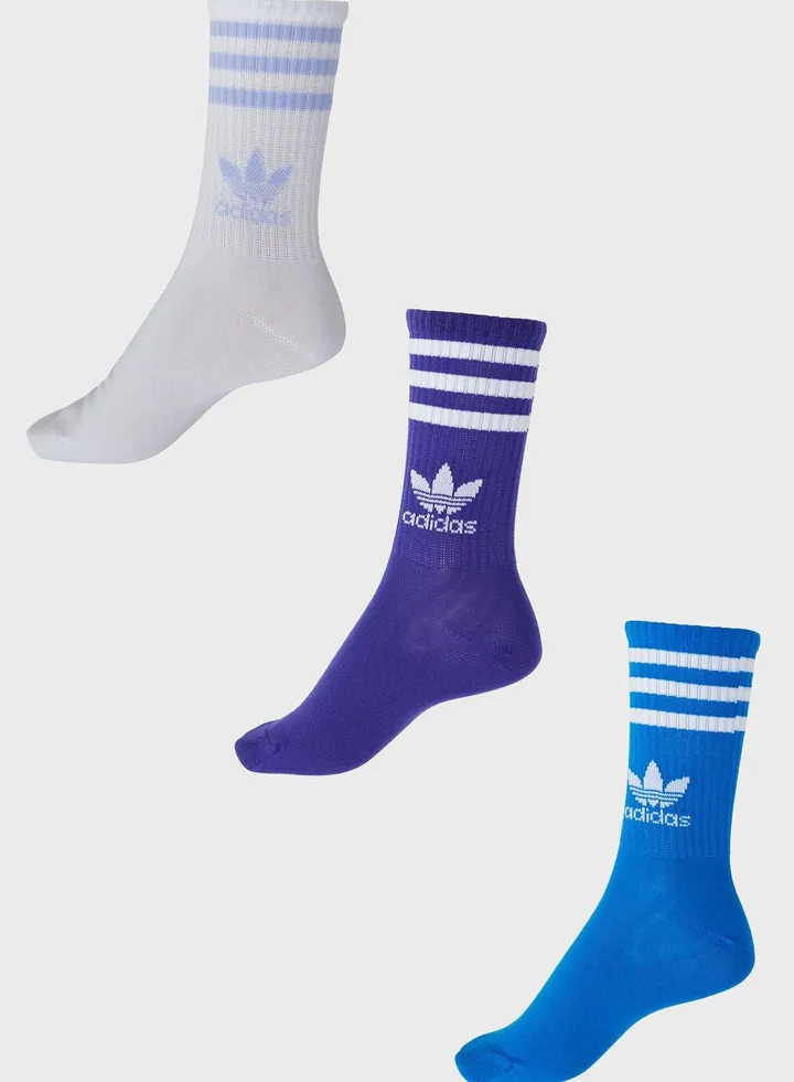 3 Stripes Crew Socks
