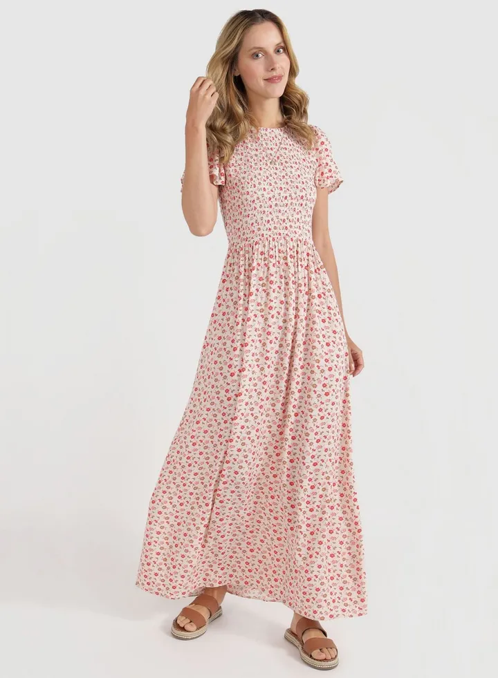 Floral Printed Tiered Dress