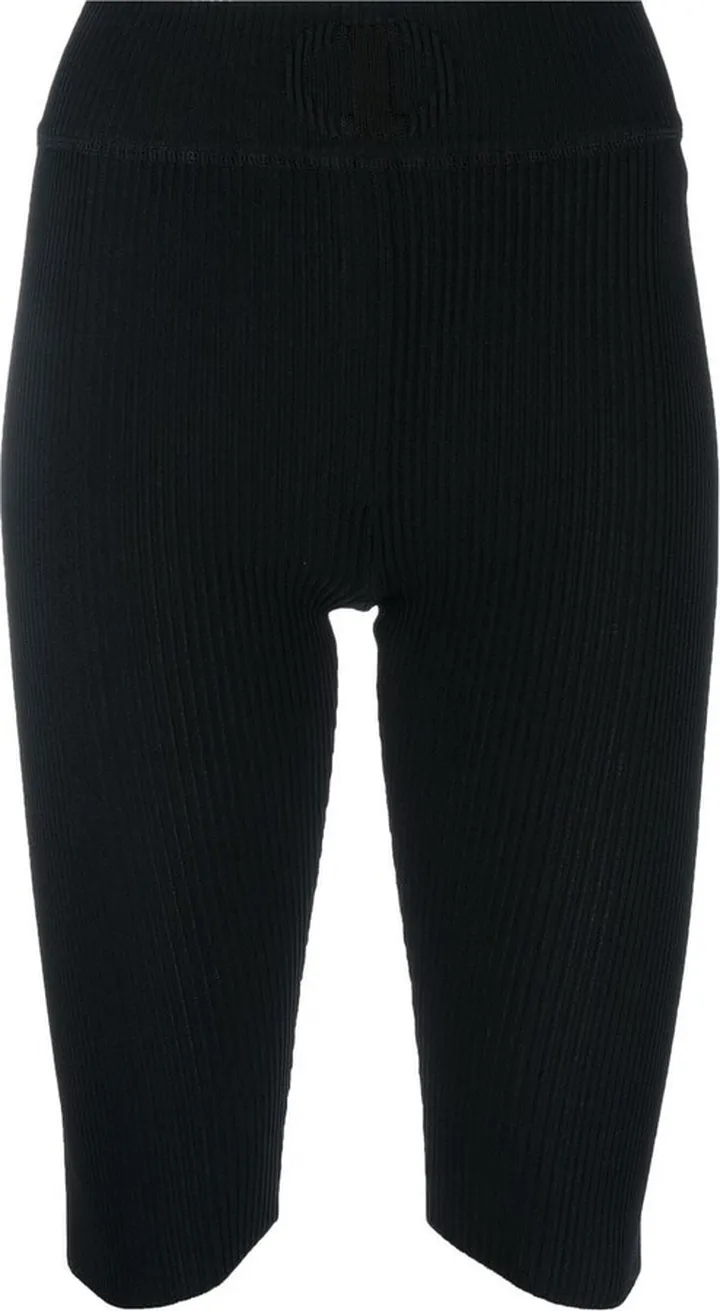 High-Waist Ribbed-Knit Shorts