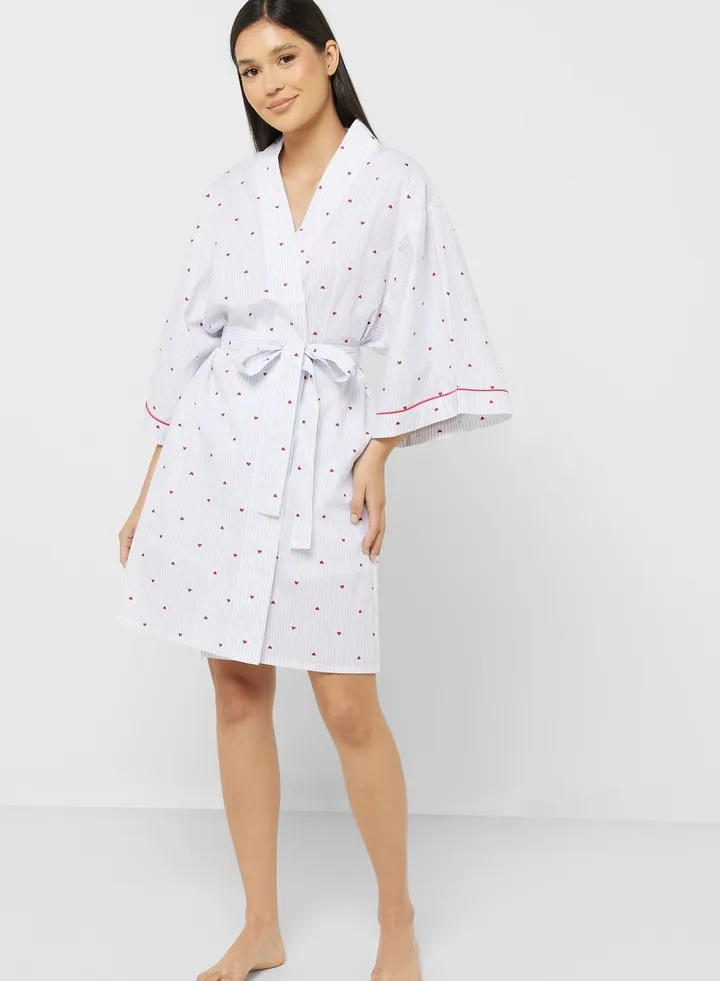 Tie Detail Robe