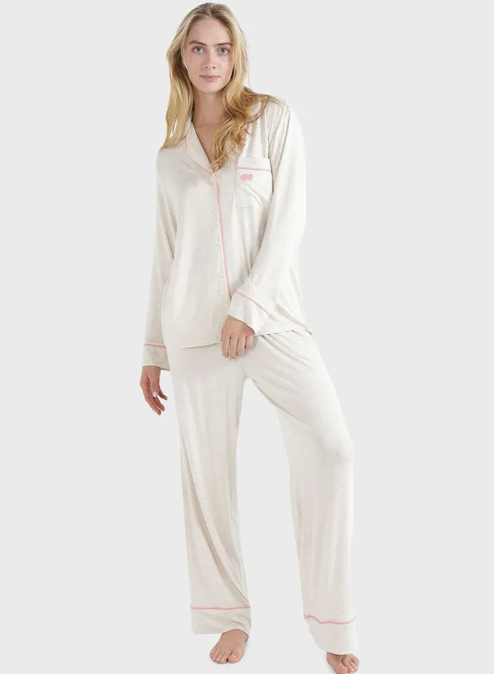 High Waist Pajama Pants