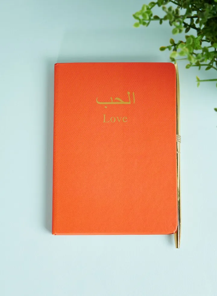A6 Hardcover Notebook With Metallic Pen