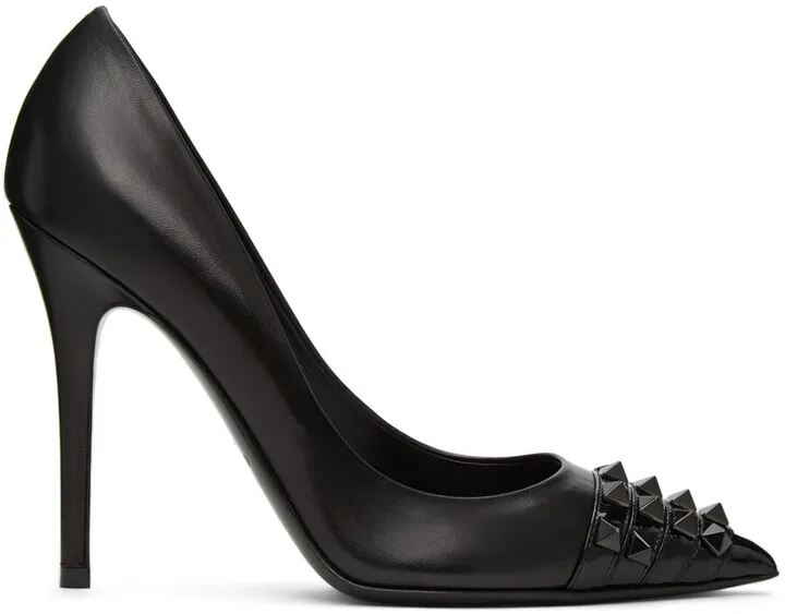 Valentino Garavani Black Alcove Stud Toe Heels