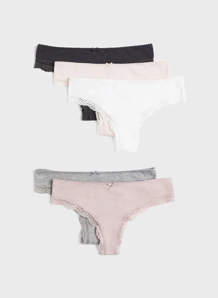 5 Pack High Leg Brief